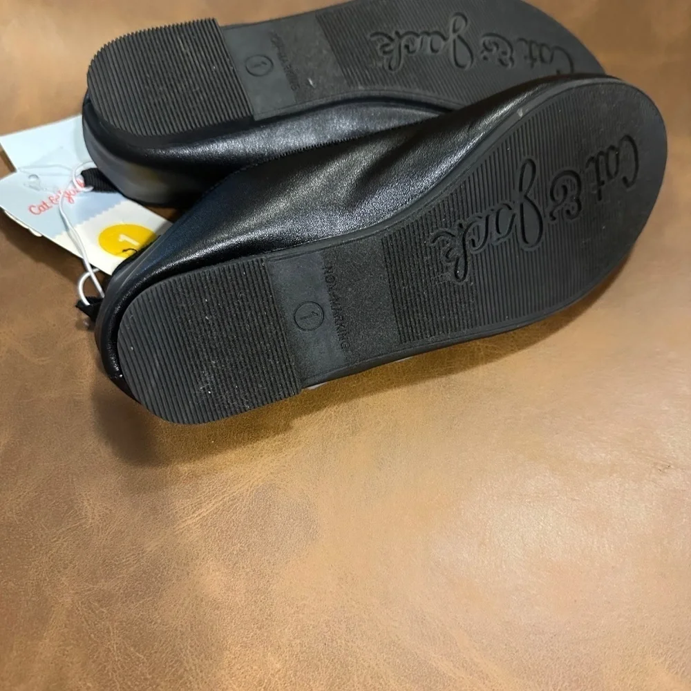 Cat & Jack Girls Diana Ballet Flats Black